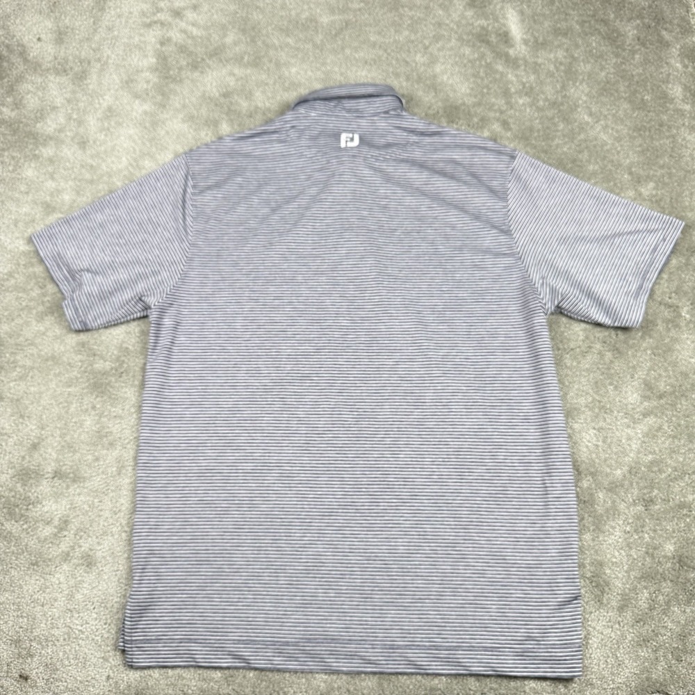 FootJoy Polo Shirt Mens Large Gray Striped Jupiter Hills US Amateur Hour Ball‎ - Picture 6 of 10